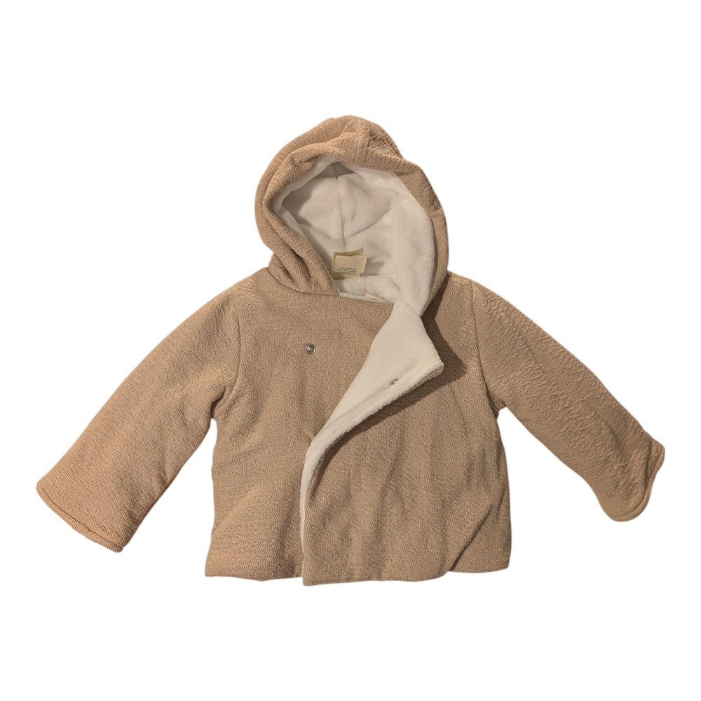 BBC-2 First Impressions Unisex Sweater-Knit Faux-Sherpa-Lined Hooded Jacket 6-9m